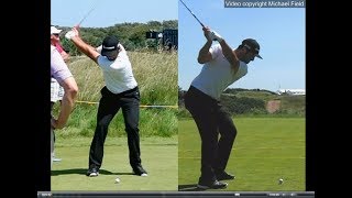 Jon Rahm golf swing  Long Iron faceon amp downtheline July 2017 [upl. by Jacquelynn]