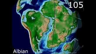 Cretaceous Plate Tectonics  Scotese Animation [upl. by Zavala]