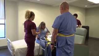 Physical Therapy Transfer Training  How To Transfer From Wheelchair To Bed [upl. by Loftus806]