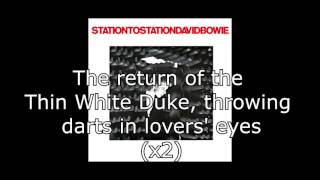 Station to Station  David Bowie  Lyrics [upl. by Idnyc]