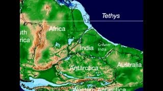 Plate Tectonic Evolution of India Scotese Animation [upl. by Cavan]