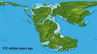 Continental Drift from Pangea to Today [upl. by Ylerebmik]