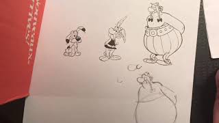 Comment dessiner Astérix Obelix et Idefix [upl. by Aikal]