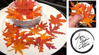 EDIBLE FALL LEAVES Sweet Potato Tuile Garnish [upl. by Doughman]