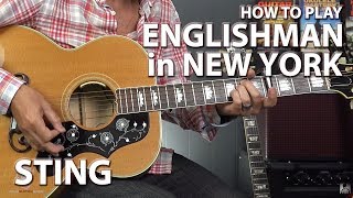 How to Play Englishman in New York by Sting  Guitar Lesson [upl. by Yt]