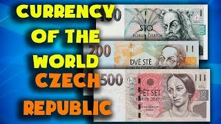 Currency of the world  Czech Republic Czech koruna Czech Republic banknotes and coins [upl. by Ahtael]