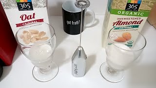 Oat Milk vs Almond Milk part 2 Frothing Test [upl. by Dlared331]