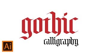 Gothic Calligraphy in Adobe Illustrator [upl. by Nimad127]