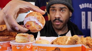 Popeyes NEW Strawberry Biscuit Review [upl. by Lorri]