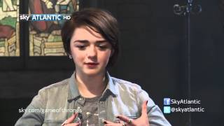 Thronecast interviews Maisie Williams [upl. by Reyem]