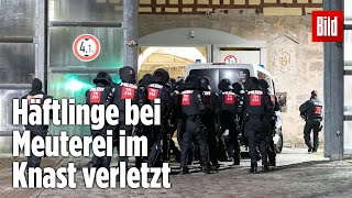 Gefängnismeuterei Polizei stürmt Knast in Thüringen  JVA Untermaßfeld [upl. by Plumbo964]